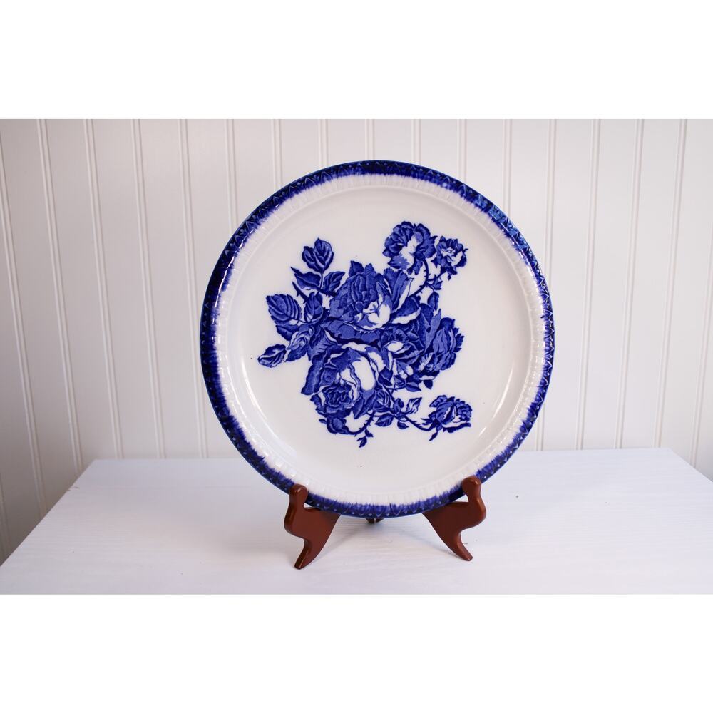 Blue & White Ironstone Serving Plate